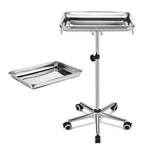 Yessources Mayo Stand Stainless Steel 2X Trays With Wheel Adjustable For Medical. Fixed Price $119.90.