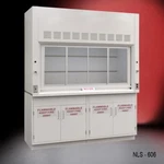 6' Laboratory Fume Hood Enclosure Service Valves W/ Flammable Storage E1-338. Fixed Price $15535.00.