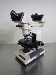 Olympus BH-2 Dual Viewing Face To Microscope W/ 5 Objectives. Fixed Price $850.00.
