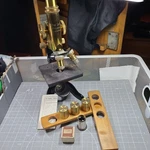 Ernst Leitz Wetzlar Brass Microscope Wood Box 2 Lenses 3 Containers Glass Slides. Fixed Price $199.00.