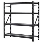 Edsal ER7824W4 Freestanding Bulk Storage Rack, Shelves, 78"H X 77"W 24"D. Fixed Price $590.99.