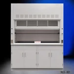 6' Laboratory Bench Fume Hood W/ General Storage Cabinets E1-043. Fixed Price $8950.00.