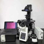 Olympus Microscope IX73 With Phase Contrast, Fluorescence, And Motorized Stage. Fixed Price $26995.00.