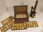 Antique Leitz Wetzlar Brass Microscope No 27039 Histology Slides Germany. Fixed Price $349.99.
