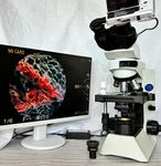 Olympus CX41 Microscope Polarizing Darkfield Sony NEX-3 Camera 20.7" Monitor Jp. Fixed Price $1499.98.