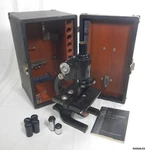 Spencer Buffalo Vintage Microscope W/2 Eye Lenses 4 Objective. Fixed Price $325.00.