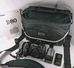 Nikon D80 Digital Slr Camera Kit W/ Case Japan Vtg 200X Lens 40" Tripod Manual. Fixed Price $147.00.