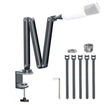 Foldable Microphone Boom Arm Stand 360 Rotatable With Desk Mount Aluminum Alloy. Fixed Price $65.99.