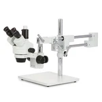 Amscope 7X-90X Simul-focal Stereo Zoom Microscope On Dual Arm Boom Stand. Fixed Price $632.99.