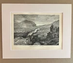 Antique 1874 Wood Engraving "weber River - Entrance To Echo Ca On" 11X14 Mat. Fixed Price $19.95.