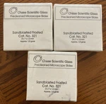 Chase Scientific Glass Precleaned Microscope Slides Cat. No. 321 Lot Of. Fixed Price $17.99.