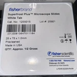 Fisherbrand Superfrost Plus Microscope Slides 10/GROSS Case. Fixed Price $800.00.