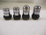 Lot Of Bausch & Lomb Microscope Objective Lenses A100X Oil 40X 10X 4X 160MM. Fixed Price $99.95.