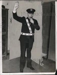 1940 Press Photo Patrolman Carl Weiss With The New Reflector Belt - CVA78832. Fixed Price $24.99.