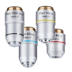 Amscope Pax Plan Objective Lens Set 4X 10X 40X 100X. Fixed Price $224.99.