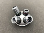 Olympus Microscope Objective Set NEO5 10 20 40 W/ Turret Nosepiece. Fixed Price $150.00.