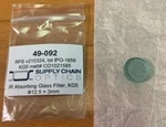 Schott KG5 Heat Ir Absorbing Low-pass Filter, DIA12.5 X 3MM Thick, 49-092. Fixed Price $17.00.