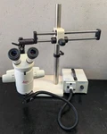 Leica MZ7.5 Microscope Stereoscope With Boom Arm And Fiber Light Source. Fixed Price $1699.99.