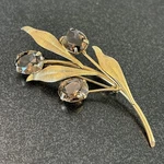 Rolyn Inc Topaz Glass Gem Vintage 1/20 12K Gf Gold Filled Brooch Dw. Fixed Price $24.99.