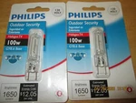 - Philips 100W 120V Clear GY8.6 Base T4 Light Bulb Outdoor Security Special. Fixed Price $14.55.