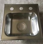 Just Manufacturing Stainless Steel Drop-in Sink W/faucet Ledge SL-1515-A-GR. Fixed Price $68.91.