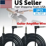 2 Pack 10FT Electric Patch Cord Guitar Amplifier Cable Right Angle 90 Degree. Fixed Price $7.79.