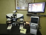 Dual Leica DM2500 Microscopes W/ FS4000 Forensic Bridge Hcx Pl Fluotar Objective. Fixed Price $12500.00.