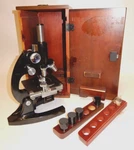 Vintage 1948 Bausch & Lomb Wp 42 Microscope Wood Carry Case / Parts Or Repair. Fixed Price $89.99.