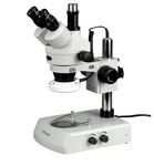 Amscope SM-2T 7X-45X Trinocular Stereo Zoom Microscope On Single Arm Boom Stand. Fixed Price $449.99.