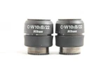 Pair Nikon C-W10XB/22 Stereo Microscope Eyepiece #5387. Fixed Price $218.70.