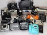 Lot Of 19 Digital Cameras Sony Canon Panasonic Samsung For Parts/ Repair Read. Fixed Price $65.00.