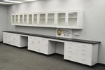 Fisher American Laboratory Cabinets 22' Base + 17' Uppers W/ Desks Area/ E2-364. Fixed Price $12405.00.