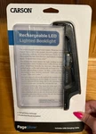 Carson Pageglow Rechargeable Led Reading Light (PG-10R) 7.25X5.4X.88. Fixed Price $25.00.