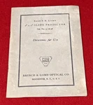 Vintage Bausch & Lomb 2" X Slide Projector Instructions Cat. 41-26-38. Fixed Price $7.50.