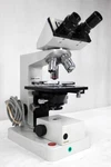 Leitz Hm-lux Wetzlar Binocular Microscope, Four Objectives And Illumination. Fixed Price $290.00.