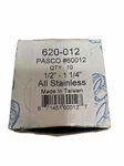 Pasco 10 Pk 1/2" 1/4" Clamps 620-012 #60013. Fixed Price $5.74.