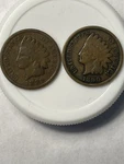 Indian Head Penny Lot - 1889 & 1890. Fixed Price $5.00.