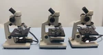 *lot Of 3* Bausch & Lomb Vintage Slide Microscope W/ 10X, 40X, 100X Objectives. Fixed Price $301.49.