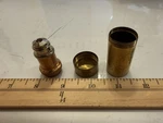Ernst Leitz Wetzlar Apochromat 8MM Microscope Objective W/ Brass Case C.1915. Fixed Price $250.00.