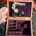 Antique Ernst Leitz Wetzlar Germany Microscope? Parts Wooden Case Box. Fixed Price $125.00.