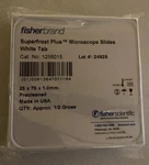 Fisherbrand Superfrost Plus Microscope Slides # 1255015 White Tab. Fixed Price $79.99.