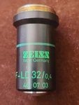 Zeiss F-ld 32/0.4 160/1 Microscope Objective Lens 46 07 03 Tested 002. Fixed Price $110.00.