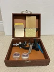 Vintage Spi Microscope Kit No. 1827 W/ Faux Alligator Skin Case & Slides. Fixed Price $49.99.