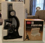 Sears 45 90 180 Power Microscope With 60 Slides Guc Vintage. Fixed Price $35.00.