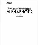 Nikon ALPHAPHOT-2 Ys Microscope Operators Manuals Cd. Fixed Price $19.95.