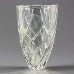 Mikasa Olympus Swirl 7.25" Crystal Vase. Fixed Price $30.00.