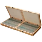 Amscope 200 Piece Set Of Prepared Microscope Glass Slides With Wood Case. Fixed Price $122.99.