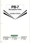 Narishige PB-7 Microscope Micropipette Puller Instructions Cd L0191. Fixed Price $19.95.