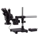 Amscope 7X-135X Trinocular Stereo Zoom Microscope + Boom Led. Fixed Price $766.99.