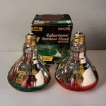 2 Philips Colortone 100W PAR38 (1)GREEN & Yellow Outdoor Flood Light Bulbs. Fixed Price $14.99.